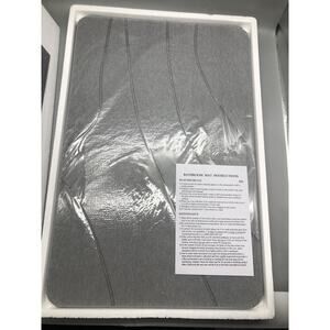 1 Pack Quick-Dry Absorbent Non-Slip Stone Bath Mat Light Grey 23.5" x 15" New